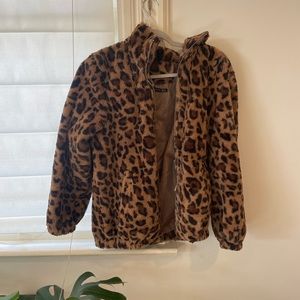 Cheetah Print Fur Light Jacket